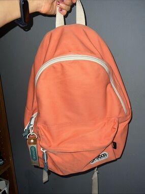 Outdoor Products Coral Canvas Backpack with Cream Trim